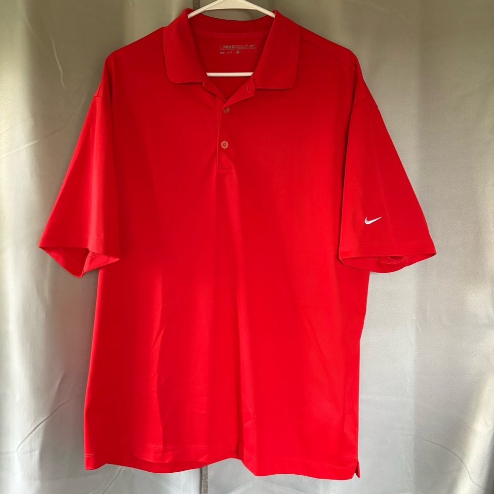 Nike Golf Dri-fit Men's XL Red Polo Shirt